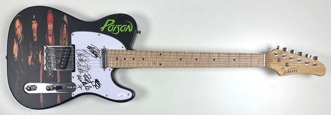 Poison Group Signed Telecaster-Style Electric Guitar (4 Sigs) (JSA Authentication) - 2