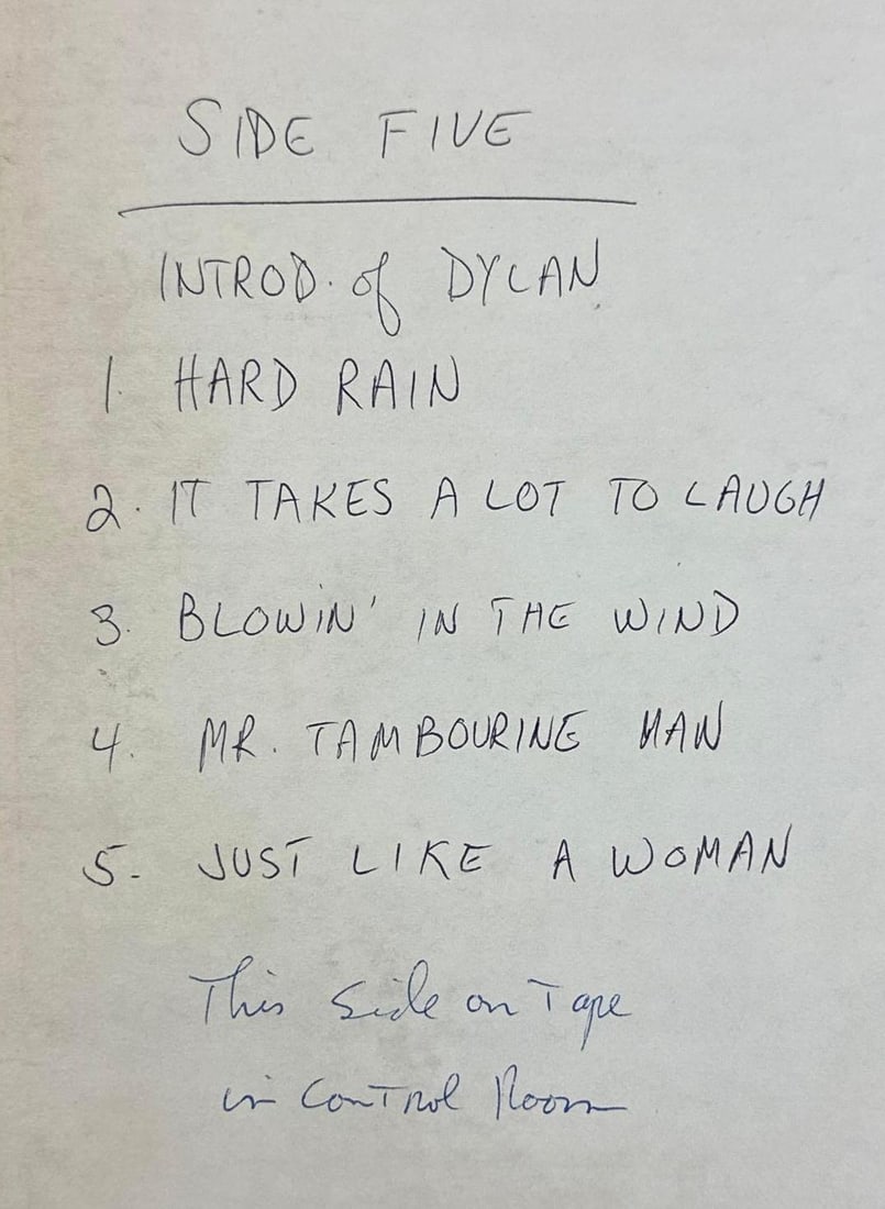 Bob Dylan "Concert for Bangladesh" Sterling Sound Master Reference Album (Chip Rachlin Collection) - 7