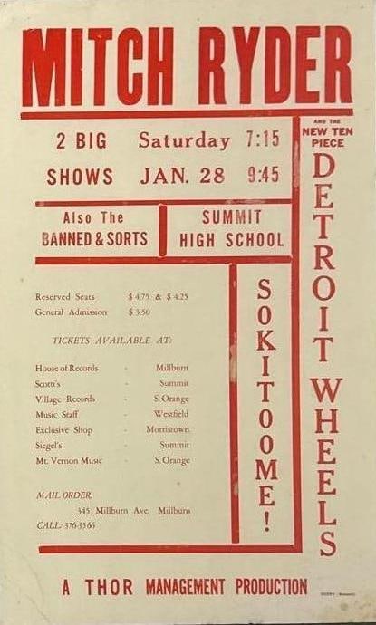 Mitch Ryder & The Detroit Wheels 1967 Framed Concert Flyer (Chip Rachlin Collection) - 2