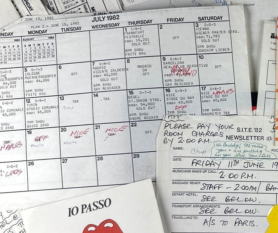 The Rolling Stones 1982 European Tour Extensive Working Archive (Chip Rachlin Collection) - 4