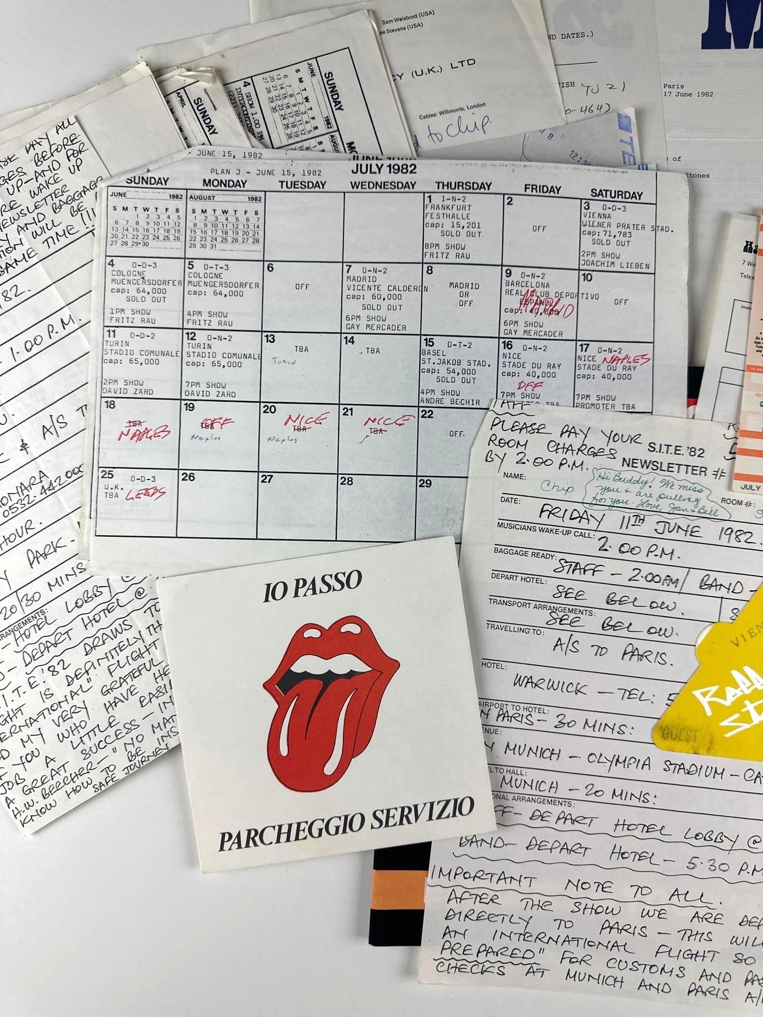 The Rolling Stones 1982 European Tour Extensive Working Archive (Chip Rachlin Collection) - 5