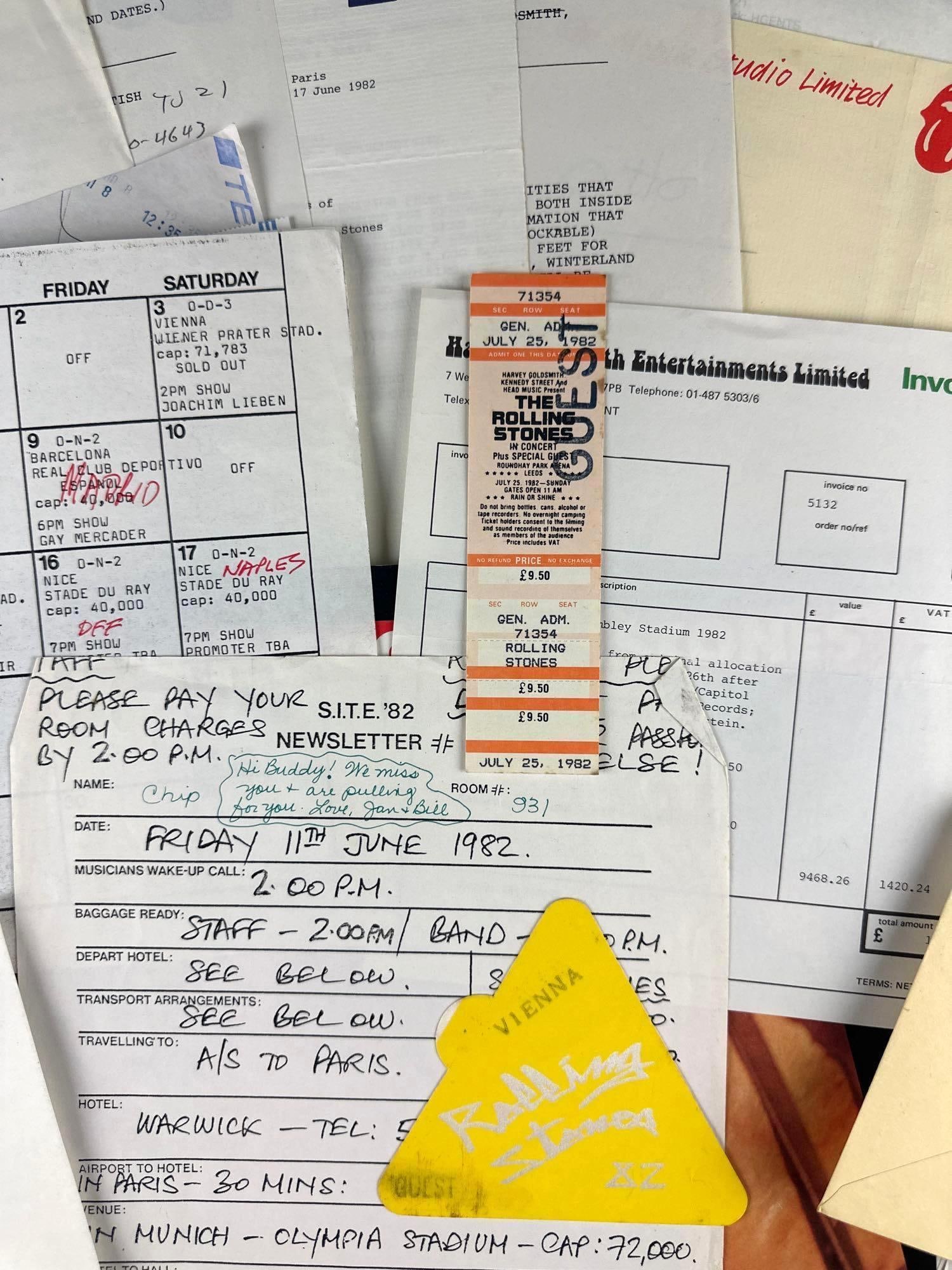 The Rolling Stones 1982 European Tour Extensive Working Archive (Chip Rachlin Collection) - 6