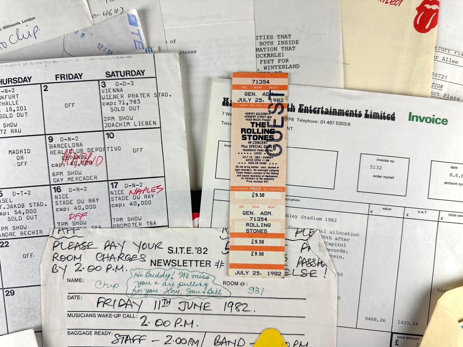 The Rolling Stones 1982 European Tour Extensive Working Archive (Chip Rachlin Collection) - 7