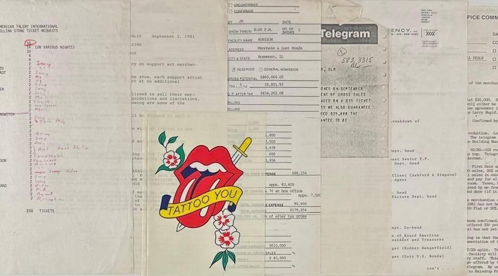 The Rolling Stones 1981 "Tattoo You" American Tour Working Archive (Chip Rachlin Collection) - 4