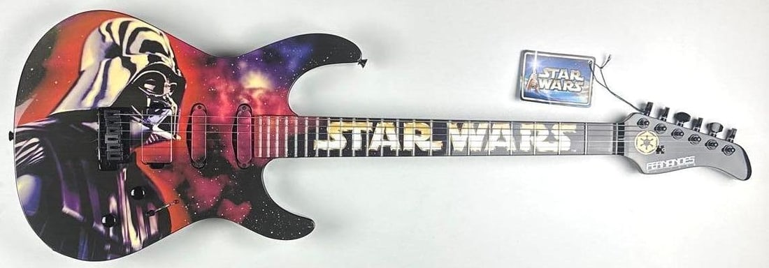 Star Wars: Darth Vader Custom Graphics Stratocaster-Style Retrorocket Fernandes Brand Guitar #80/250 - 2