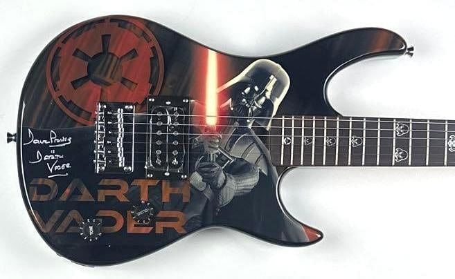 Star Wars: Dave Prowse Signed Darth Vader Custom Graphics Peavey Rockmaster Guitar (1 of 4)