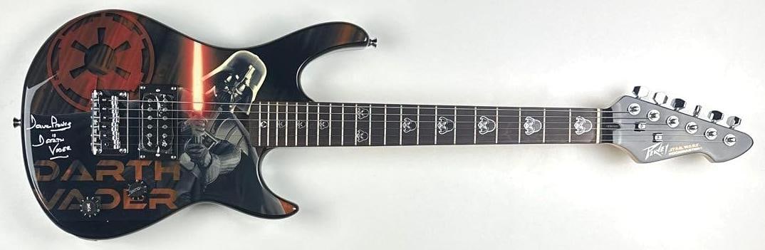 Star Wars: Dave Prowse Signed Darth Vader Custom Graphics Peavey Rockmaster Guitar - 2