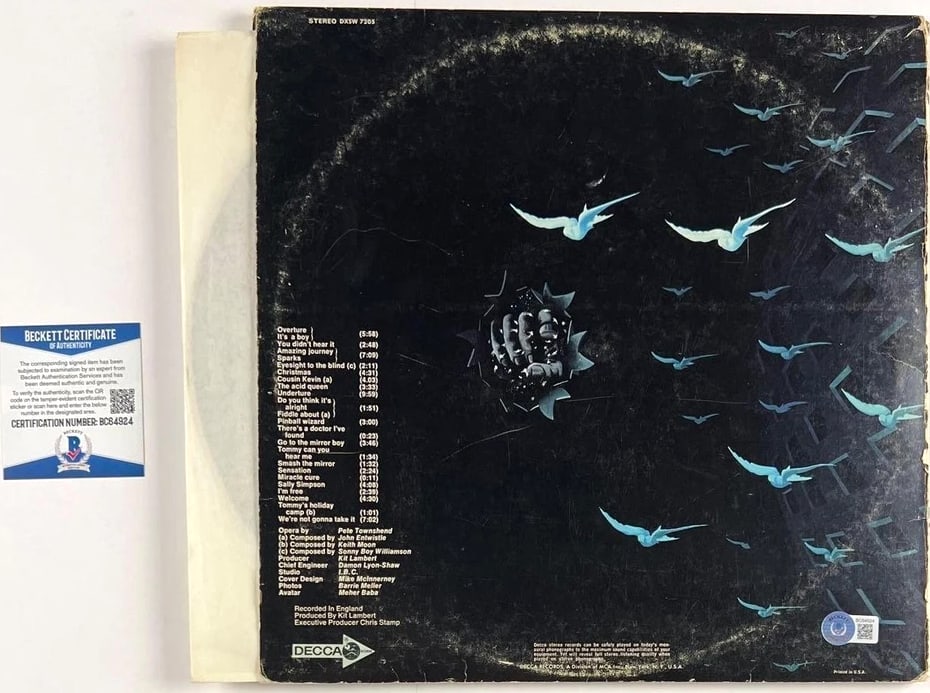 The Who: Pete Townshend Signed "Tommy" Double Album (Beckett Authentication) - 3