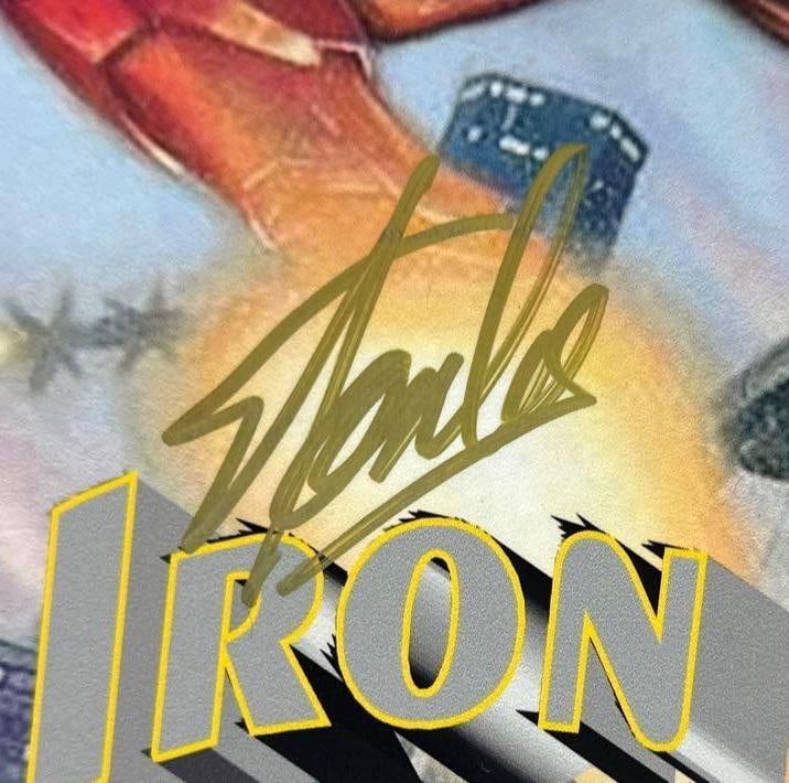 Iron Man: Robert Downey Jr. & Stan Lee Signed Guitar, “I Love You 3000” (Official Pix) - 4