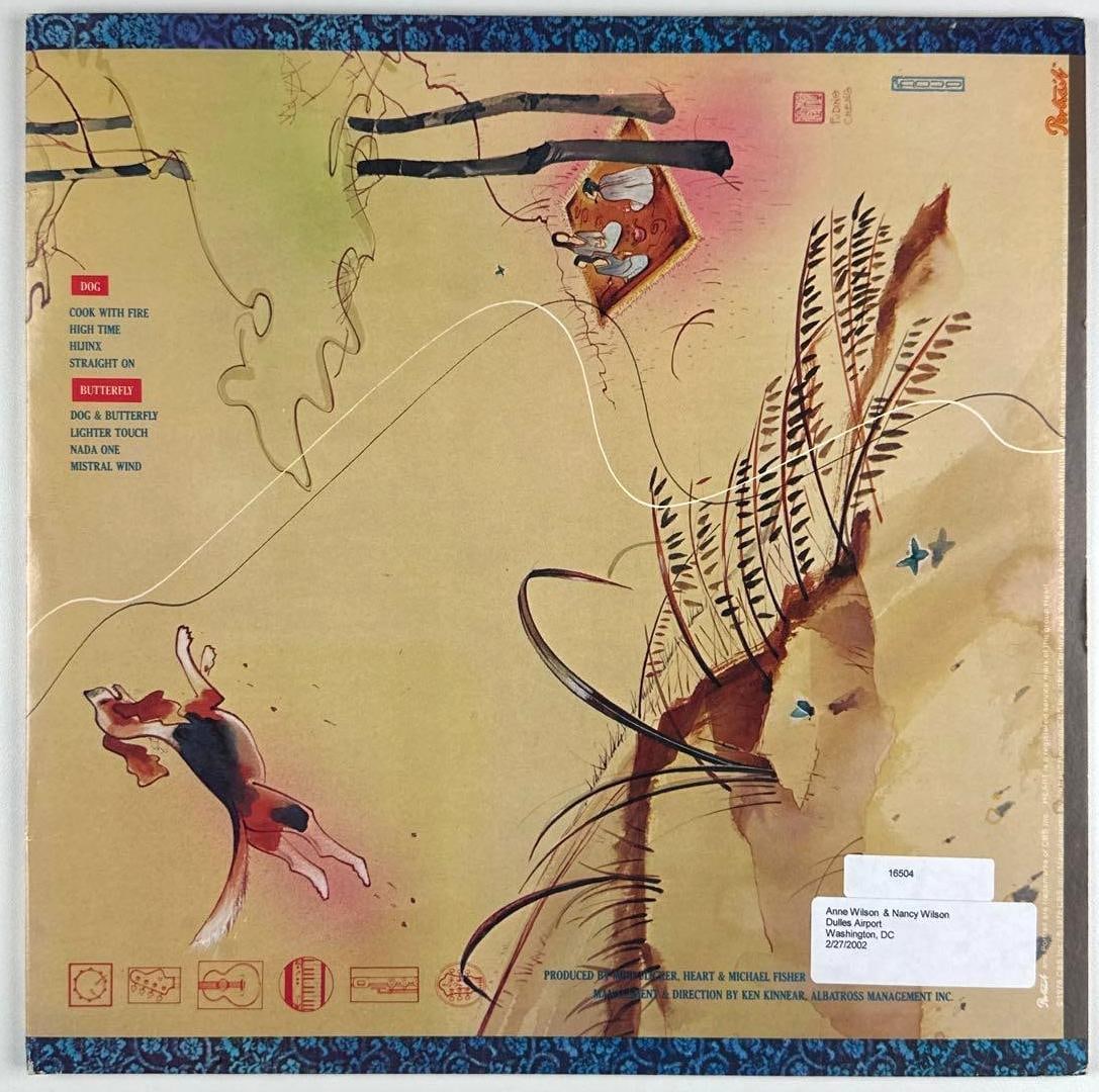 Heart: Ann & Nancy Wilson Signed "Dog & Butterfly" Album (2 Sigs) (Third Party Guaranteed) - 2
