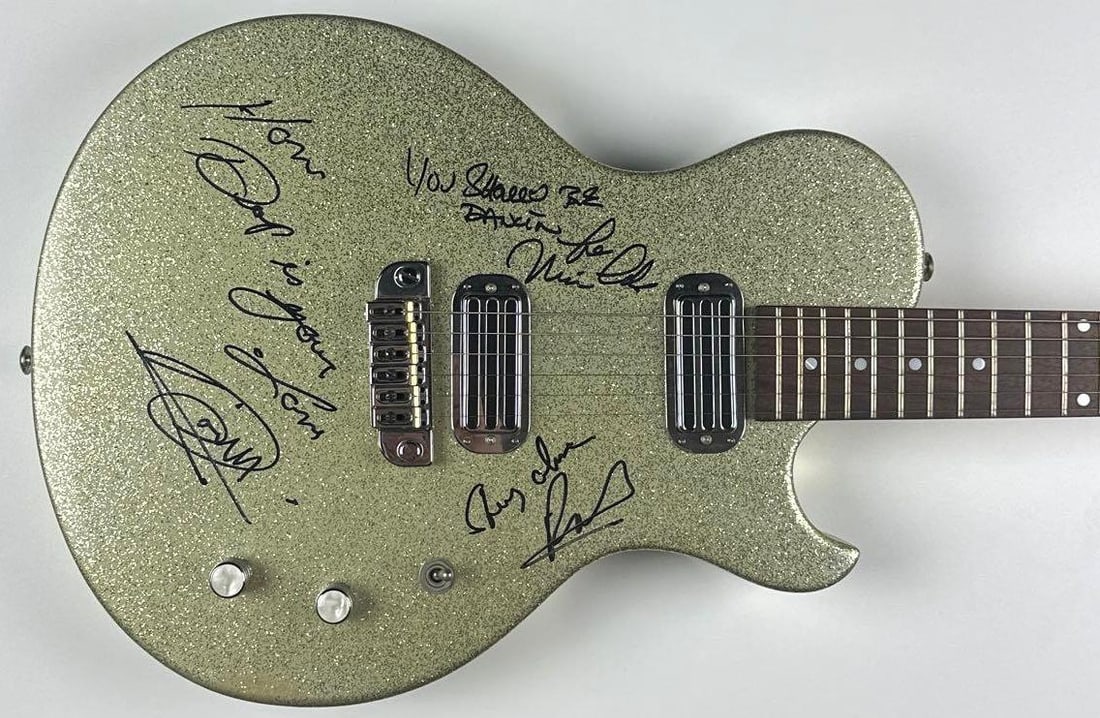 Bee Gees Fully Group Signed Les Paul-Style Guitar (3 Sigs) (Epperson) (1 of 7)