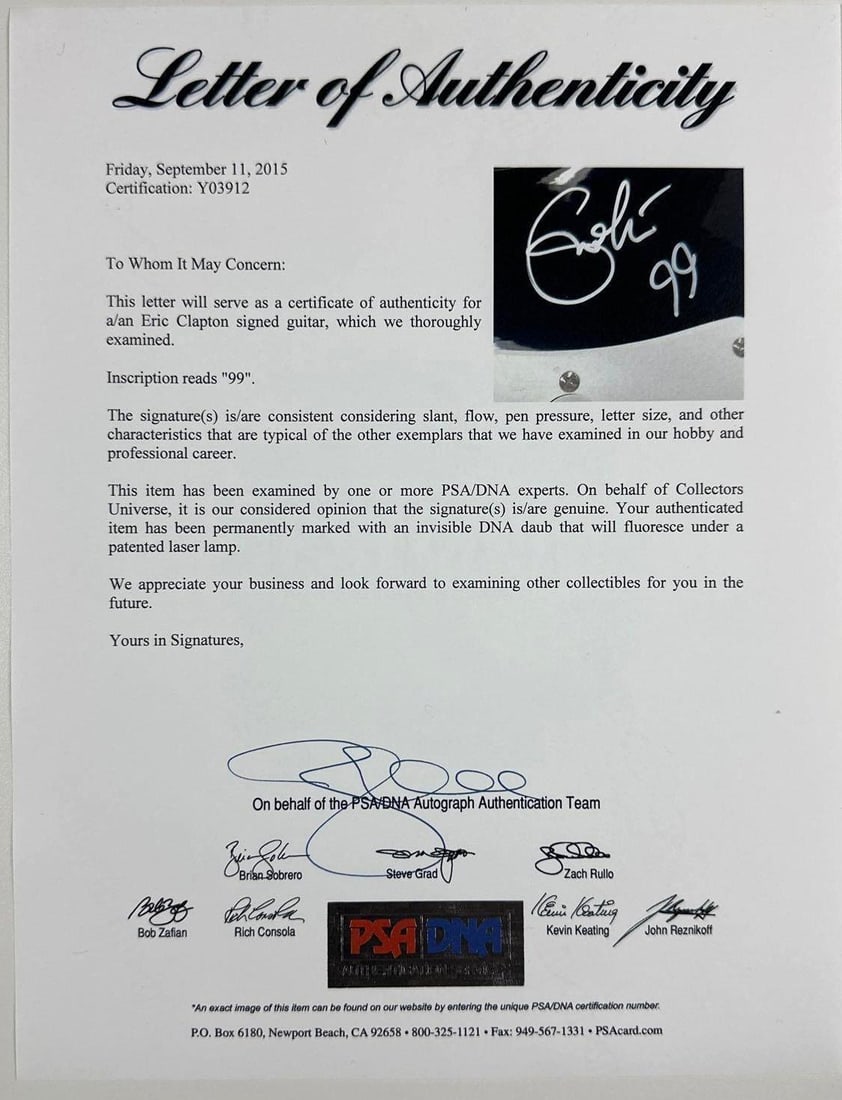Eric Clapton Signed Fender Squier Stratocaster-Style Guitar (PSA/DNA Authentication) - 6