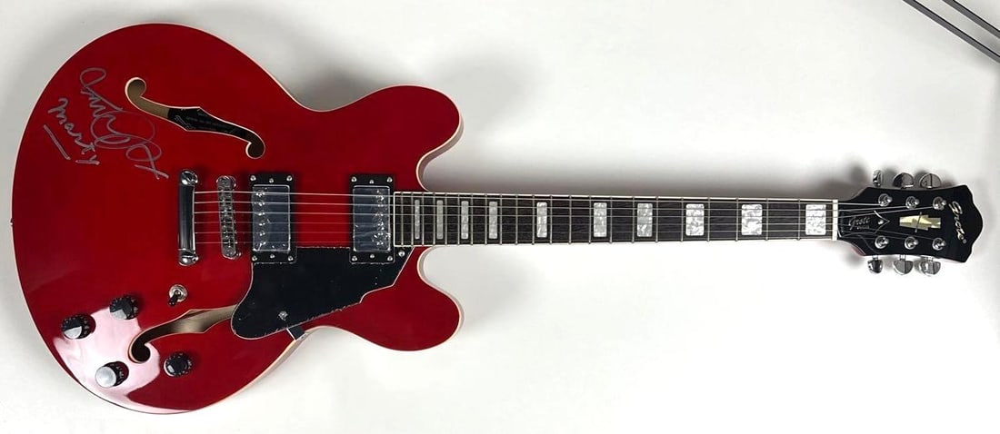 Back to the Future: Michael J. Fox Signed Squier Starfire Electric Guitar (Official Pix) - 2