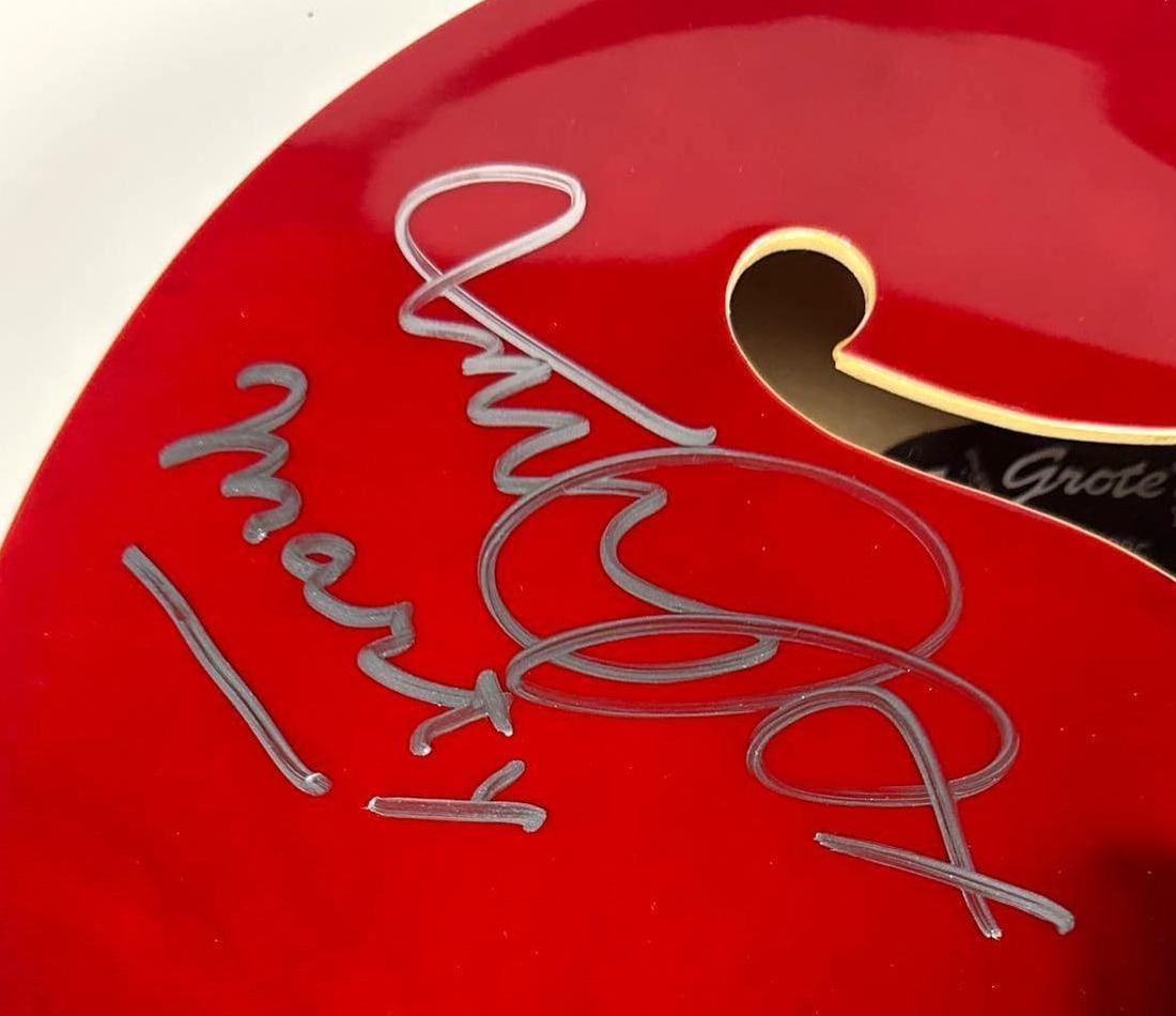 Back to the Future: Michael J. Fox Signed Squier Starfire Electric Guitar (Official Pix) - 3