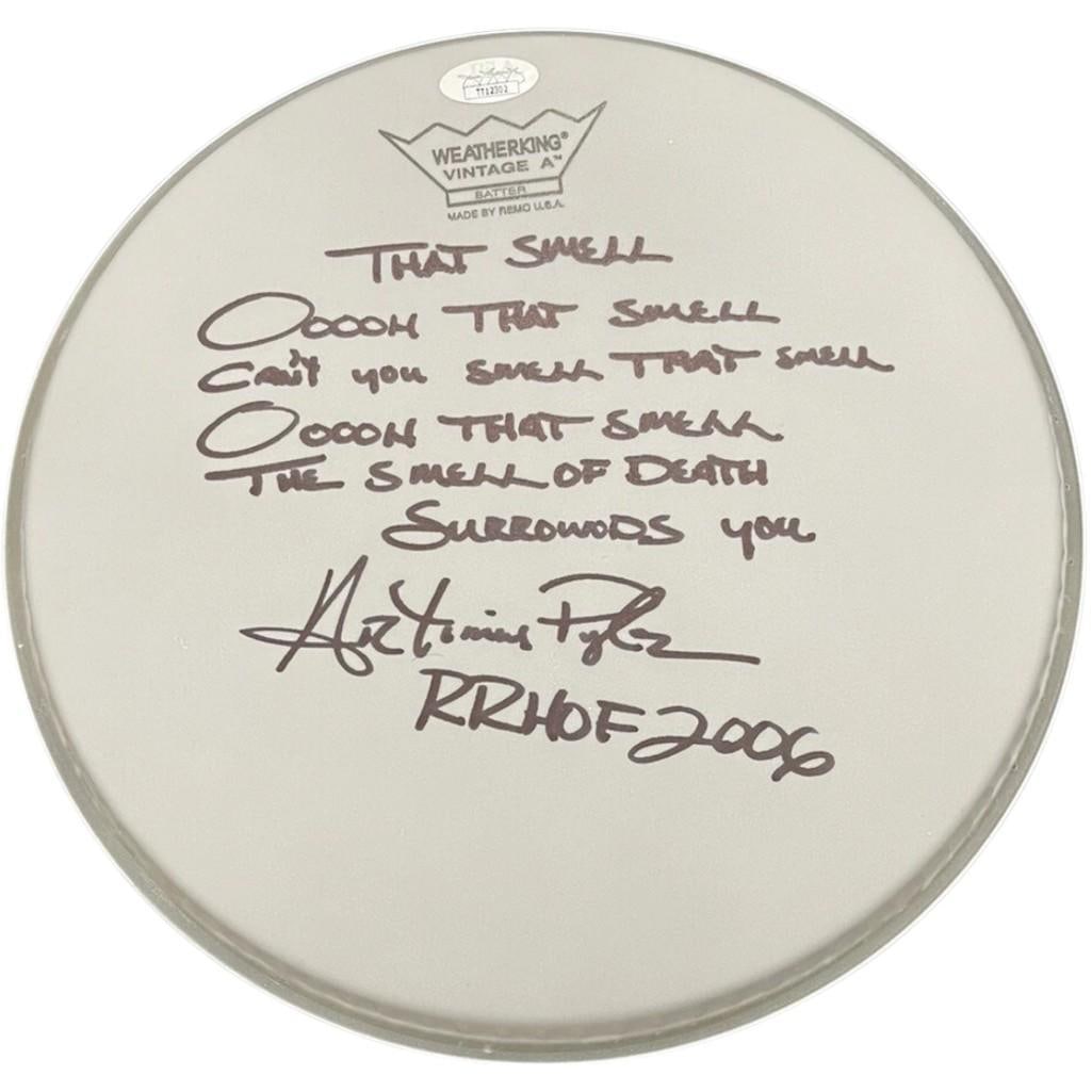 Lynyrd Skynyrd: Artimus Pyle Signed 10" Weatherking Brand Drumhead (JSA Authentication) (1 of 2)