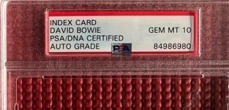 David Bowie Signed Cut (PSA/DNA Encapsulated, GEM MINT 10) - 2