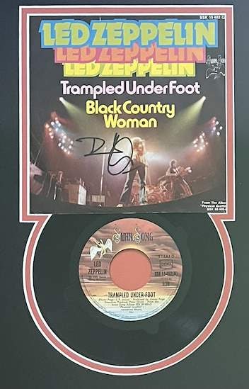Led Zeppelin: Robert Plant Signed Set of (3) Signed 45's Framed Display (Epperson LOA) - 3