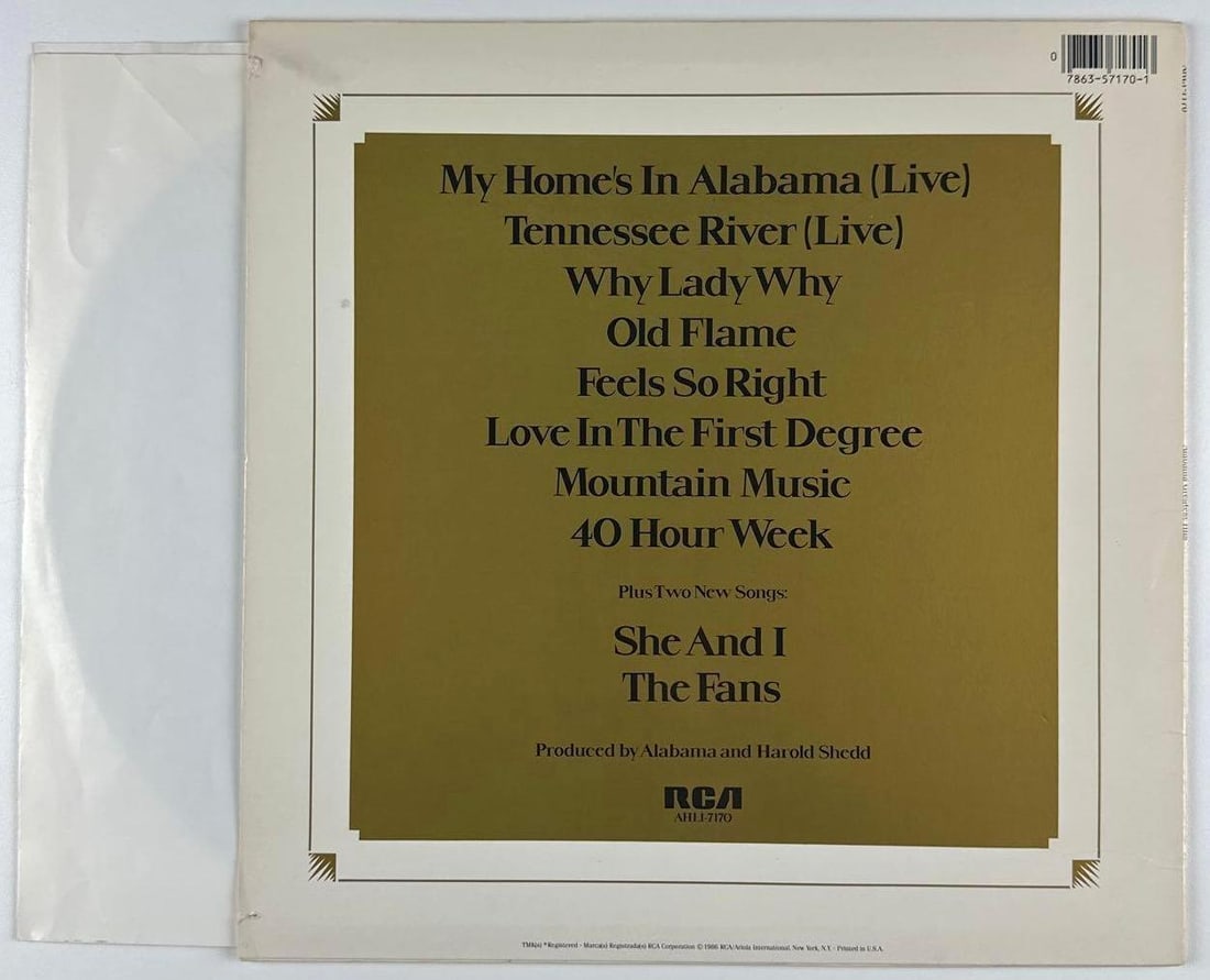 Alabama Group Signed "Greatest Hits" Album (4 Sigs) (Third Party Guaranteed) - 2