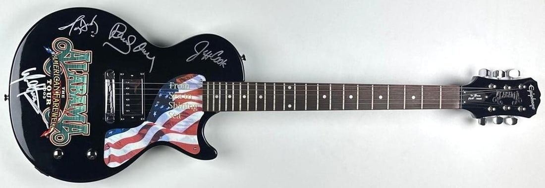 Alabama Group Signed "American Farewell Tour" Custom Graphics Les Paul-Style Guitar (4 Sigs) - 2