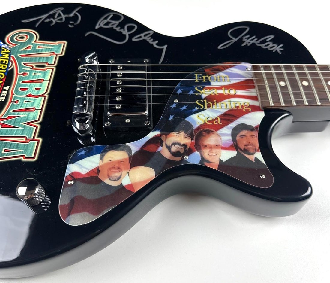 Alabama Group Signed "American Farewell Tour" Custom Graphics Les Paul-Style Guitar (4 Sigs) - 3