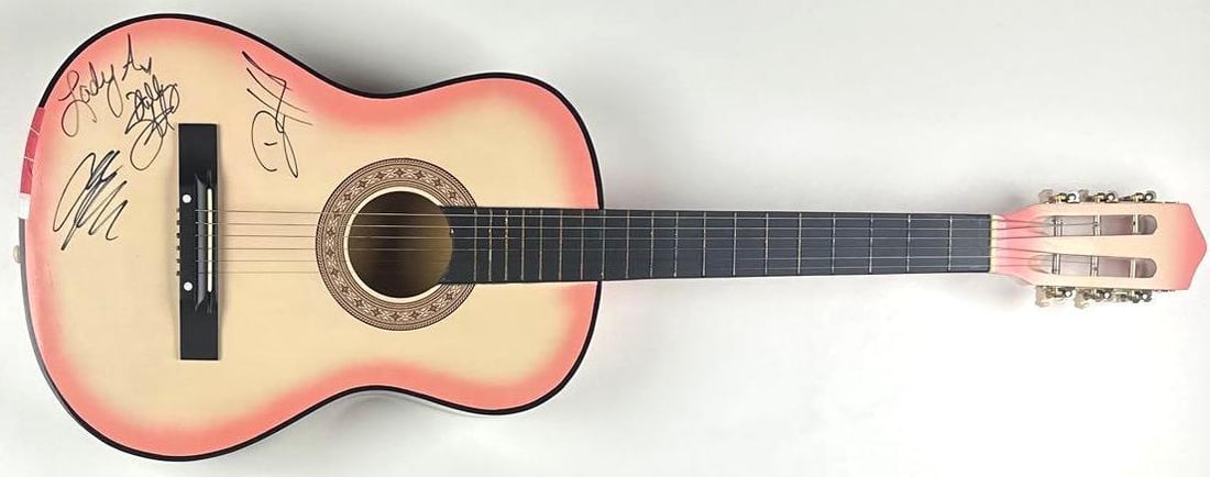 Lady Antebellum Group Signed Acoustic Guitar (3 Sigs; 2010 Meet & Greet Pass) - 2