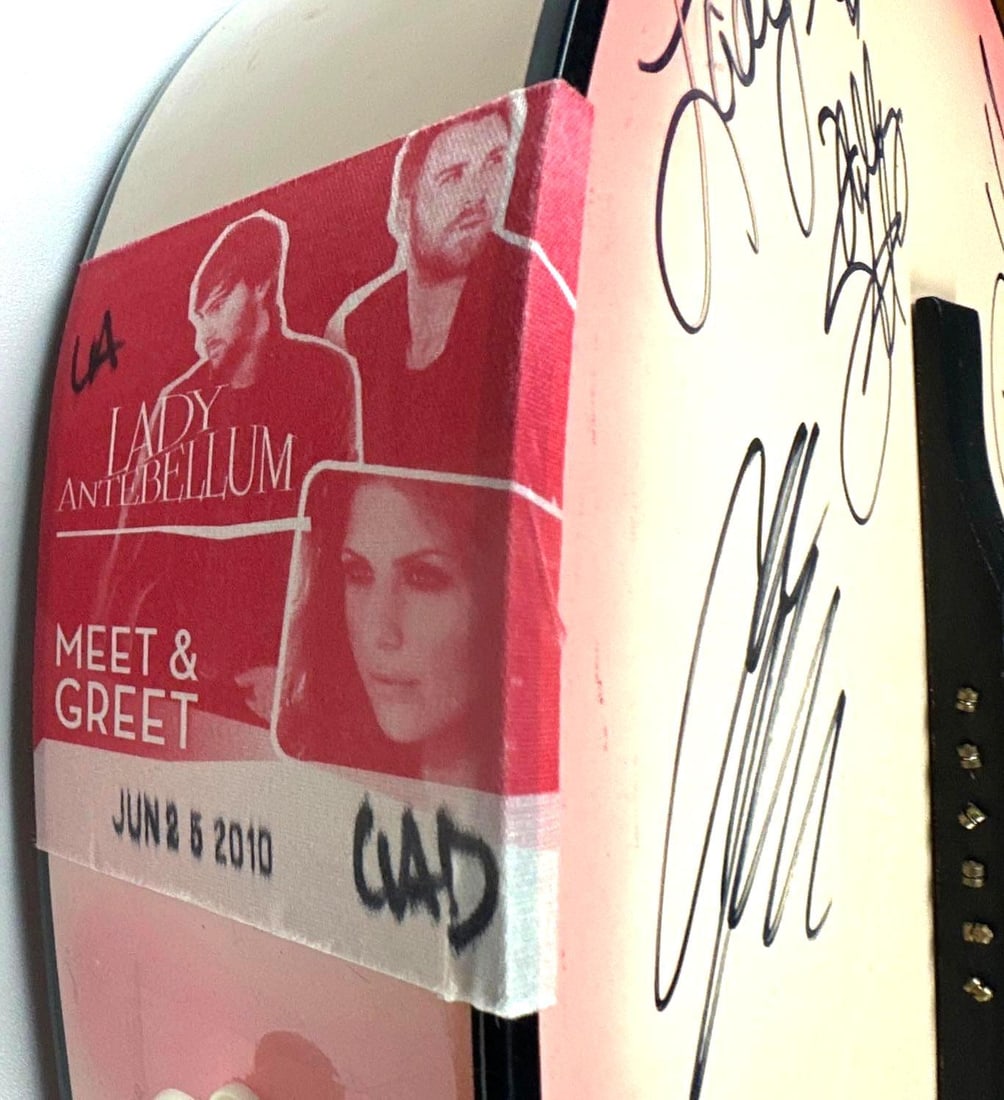 Lady Antebellum Group Signed Acoustic Guitar (3 Sigs; 2010 Meet & Greet Pass) - 4