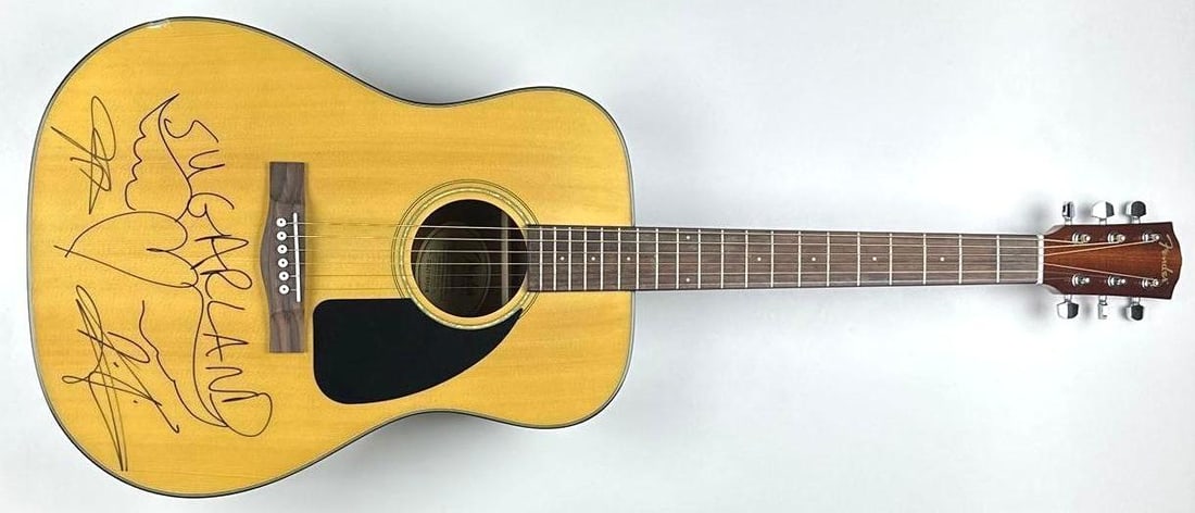 Sugarland: Jennifer Nettles & Kristian Bush Signed Fender Acoustic Guitar (2 Sigs) - 2