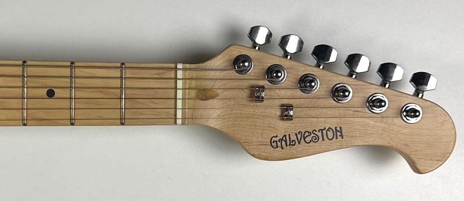Transparent Acrylic Galveston Brand Stratocaster-Style Guitar - 3