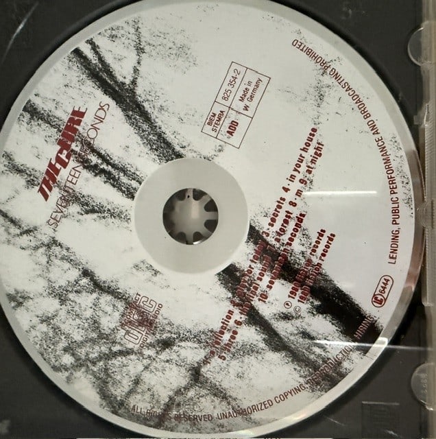 The Cure: Robert Smith Signed "Seventeen Seconds" CD (Third Party Guaranteed) - 3