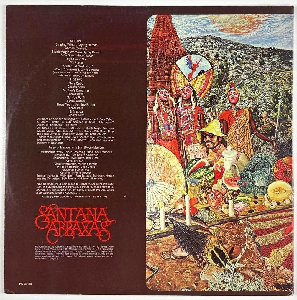 Carlos Santana Signed "Abraxas" Album (Third Party Guaranteed) - 2