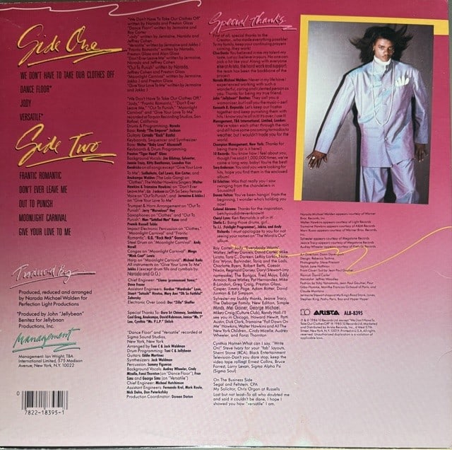 Jermaine Stewart, Andre Cymone & Indira Signed "Frantic Romantic" LP Album (3 Sigs) - 2