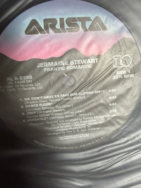 Jermaine Stewart, Andre Cymone & Indira Signed "Frantic Romantic" LP Album (3 Sigs) - 3