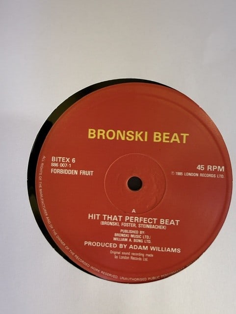 Bronski Beat Fully Group Signed "Hit That Perfect Beat" 12" Album Single (3 Sigs) (Third Party) - 4