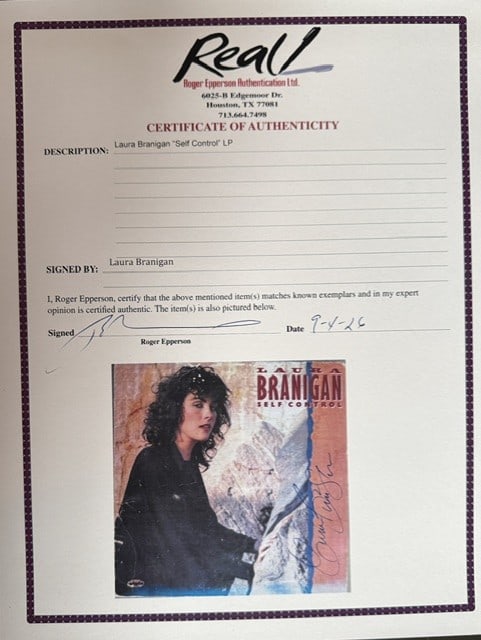 Laura Branigan Signed "Self Control" LP Album (Epperson LOA) - 4
