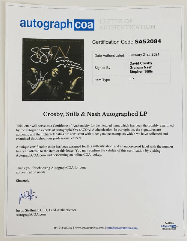 Crosby, Stills & Nash Fully Group Signed "CSN" CD Box Set (3 Sigs) (ACOA Authentication) - 2