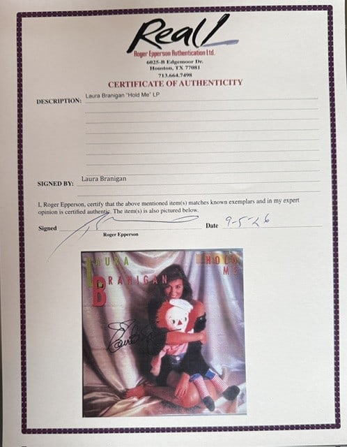 Laura Branigan Signed "Hold Me" LP Album (Epperson LOA) - 4