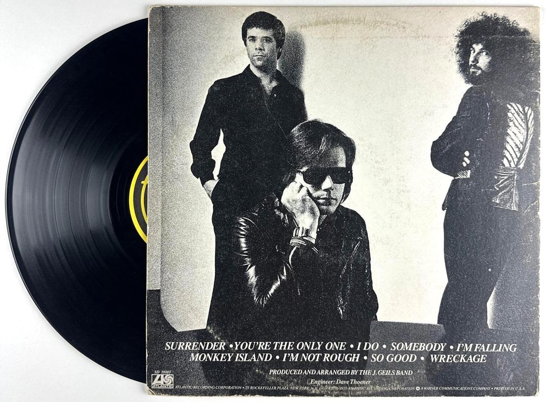 The J. Geils Band Fully Group Signed "Monkey Island" Album (6 Sigs) (Epperson LOA) - 2