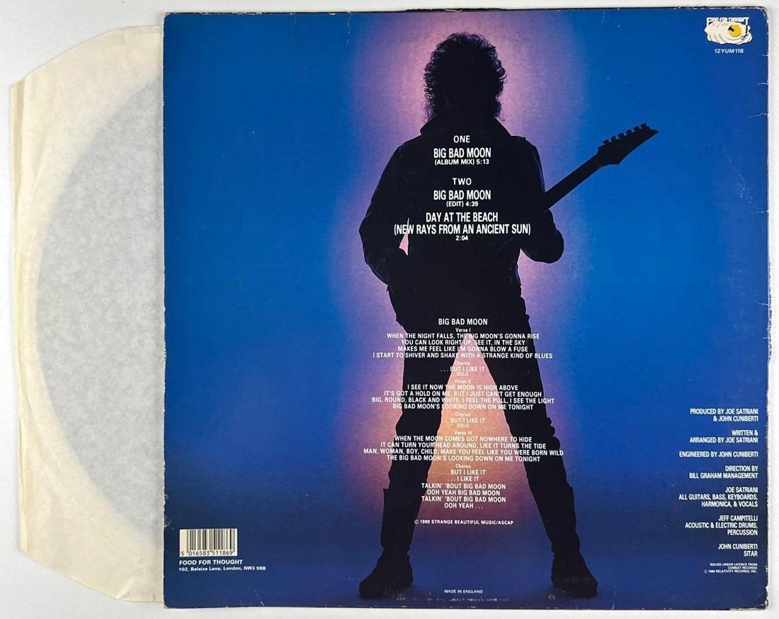 Joe Satriani Signed "Big Bad Moon" Album (Third Party Guaranteed) - 2