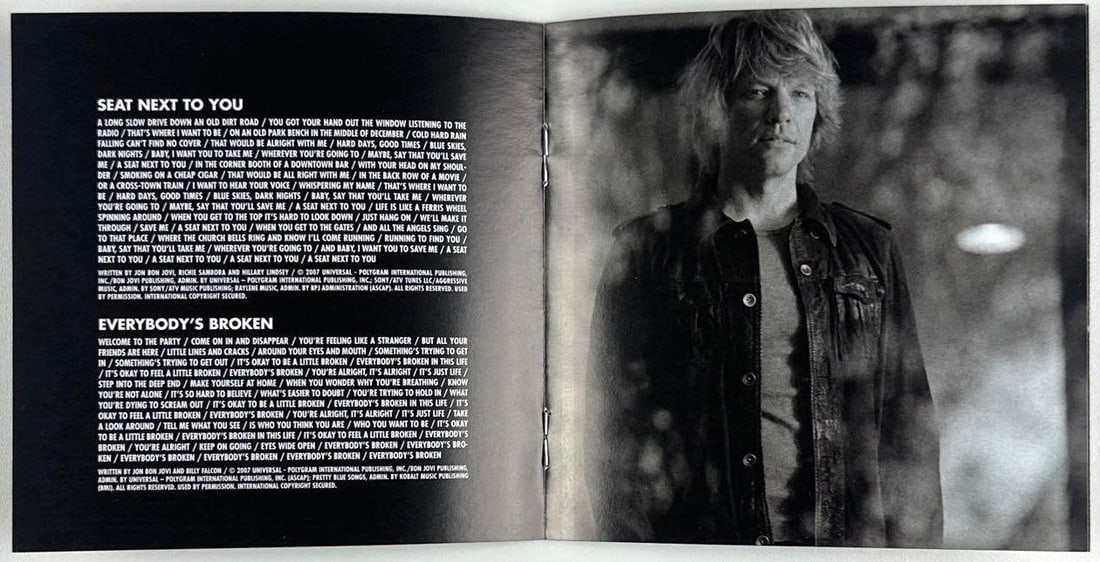 Bon Jovi Group Signed "Lost Highway" CD Booklet (4 Sigs) (Third Party Guaranteed) - 2