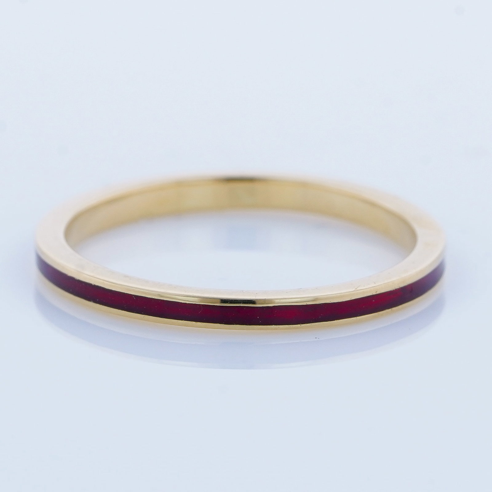 Vintage Estate Hidalgo Enamel 18k Yellow Gold Band-Ring (1 of 5)