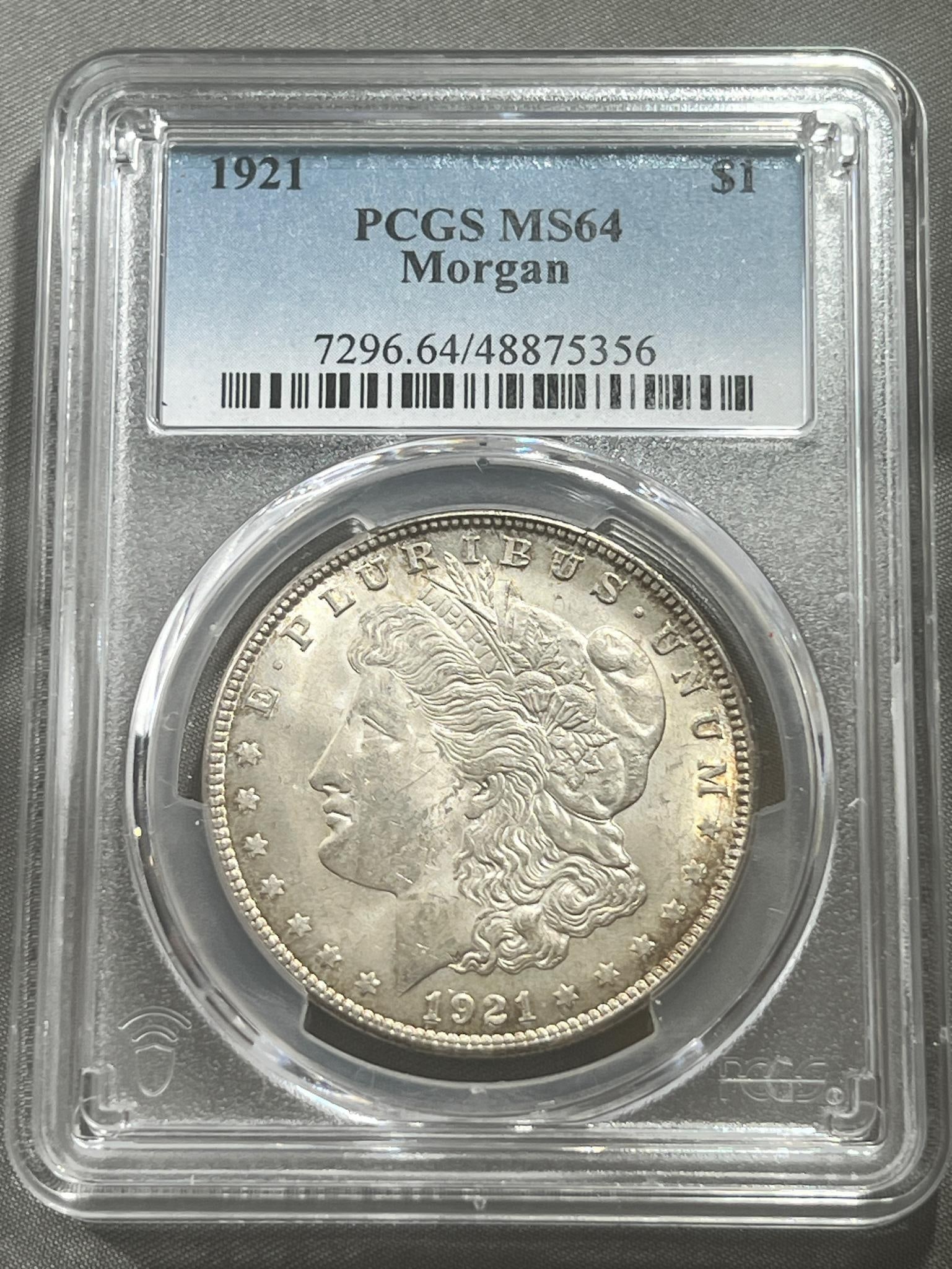 1921 Morgan Silver Dollar graded MS64 in PCGS holder (1 of 3)