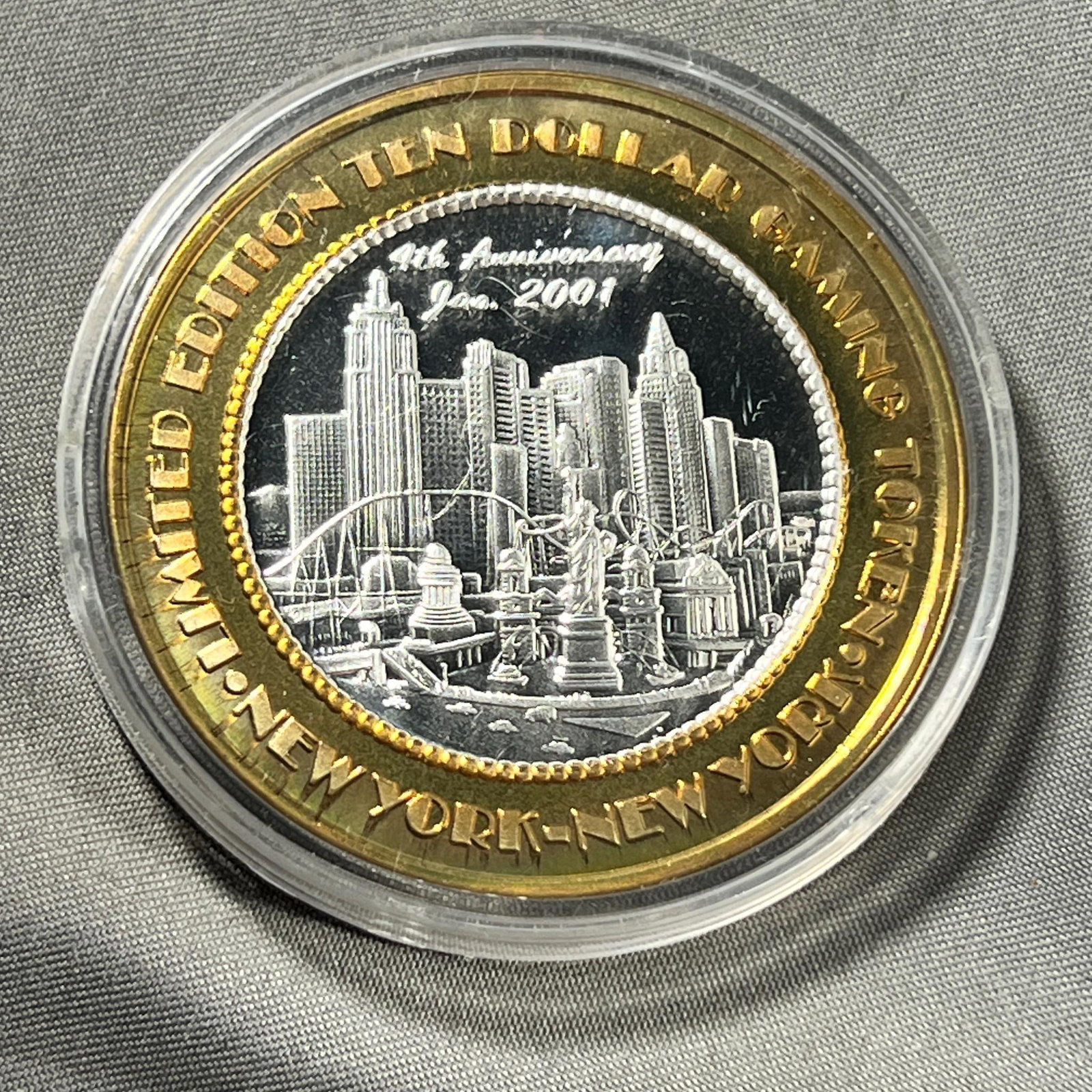 New York New York Limited Edition .999 Fine Silver Gaming Token (1 of 3)