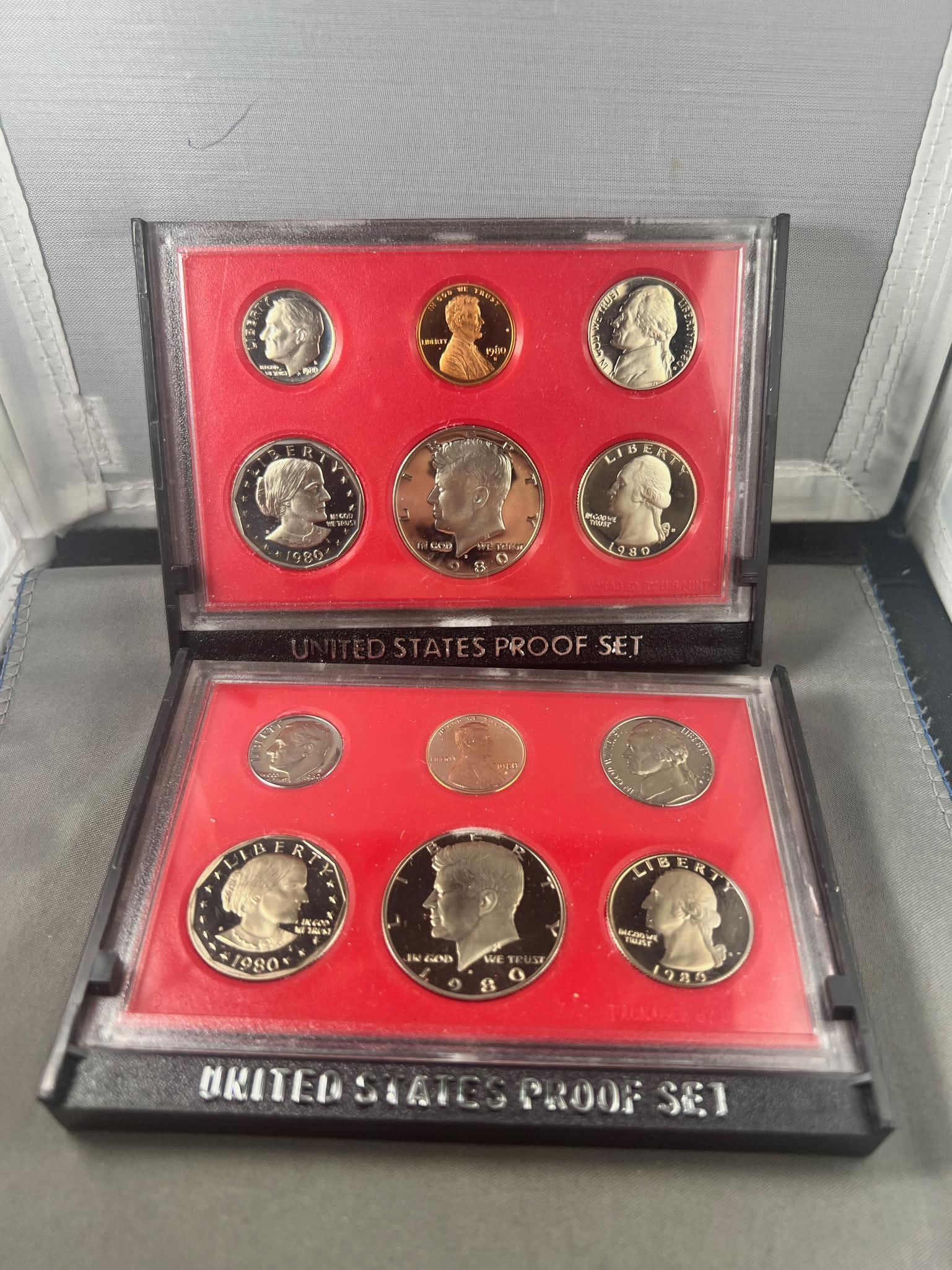 2- 1980-S US Proof Sets, no box (1 of 3)