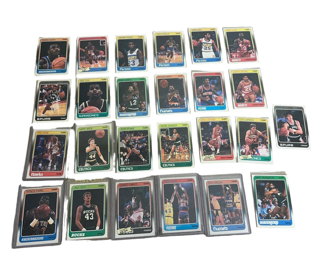 NBA Basketball 1988-89 Fleer lot of 25 Ewing, Webb, Ainge, nice! (1 of 18)