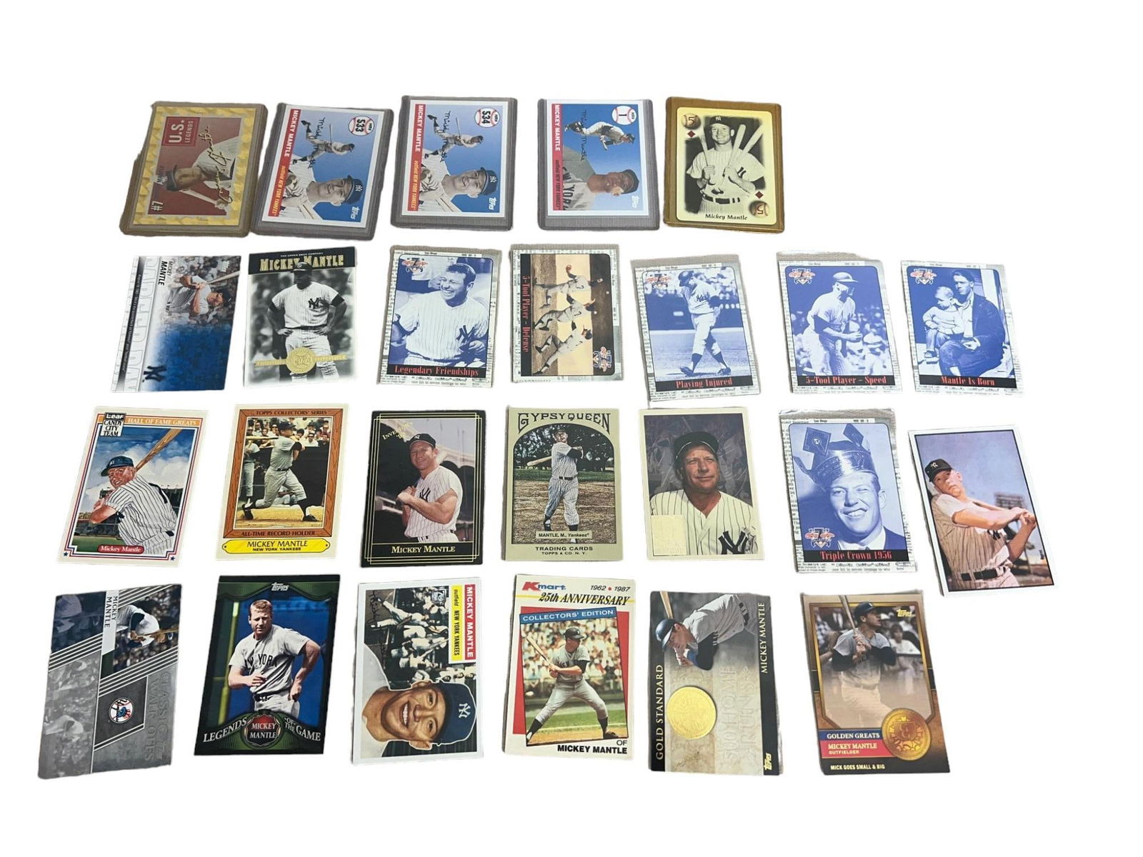 Mickey Mantle Yankees 25 card lot w/ HR inserts (1 of 8)