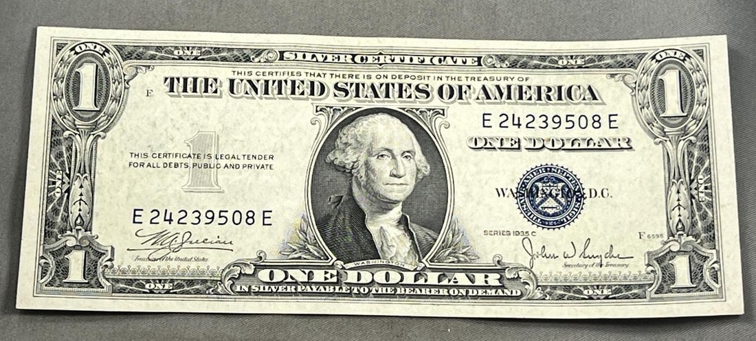 1935 C One Dollar Silver Certificate, minimal circulation (1 of 2)