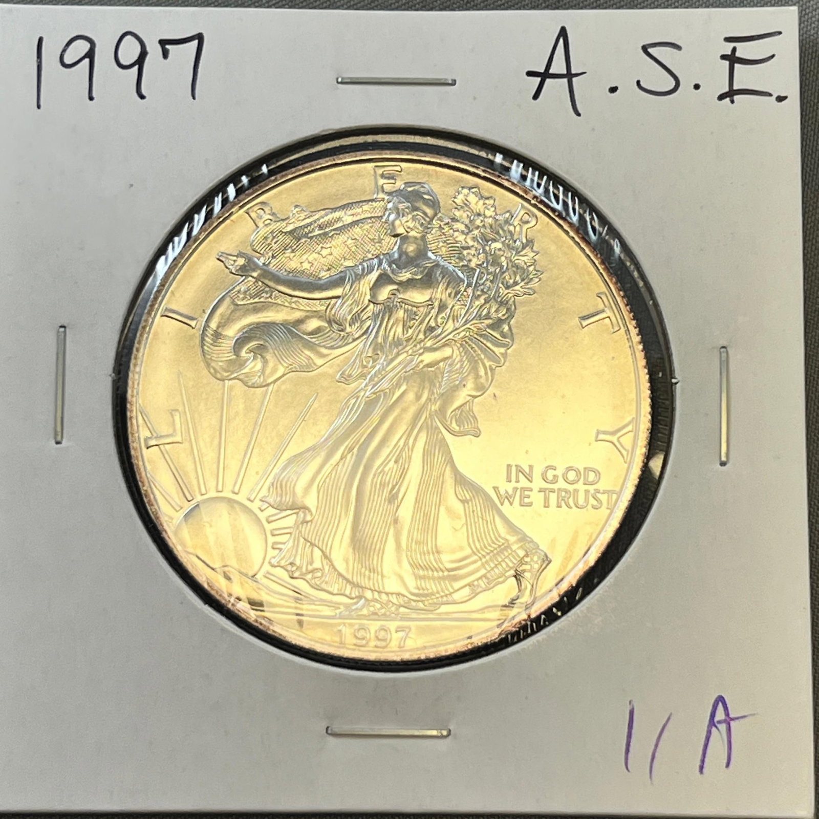 1997 US Silver Eagle .999 silver, GEM UNC (1 of 3)