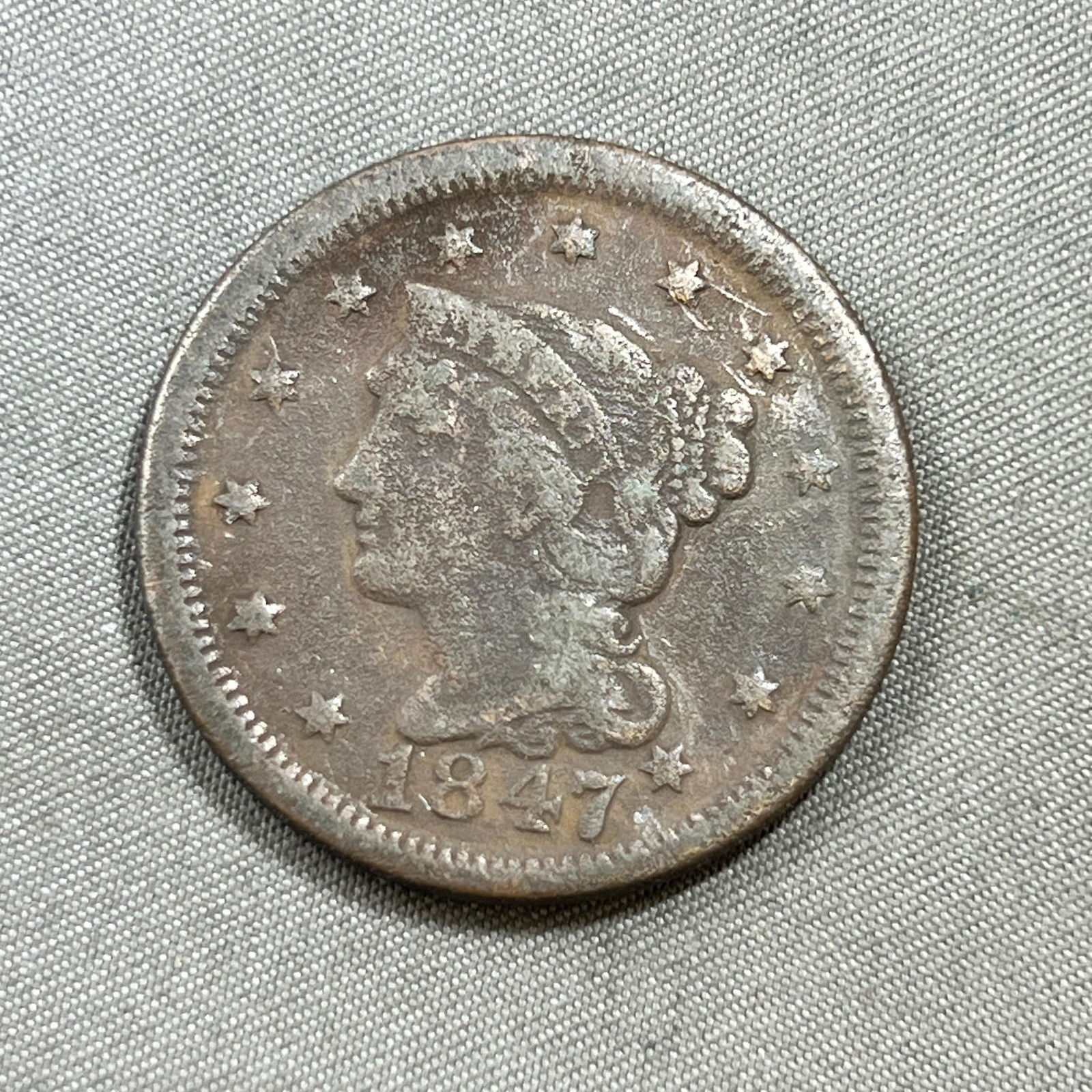 1847 Liberty Head Large Cent (1 of 2)
