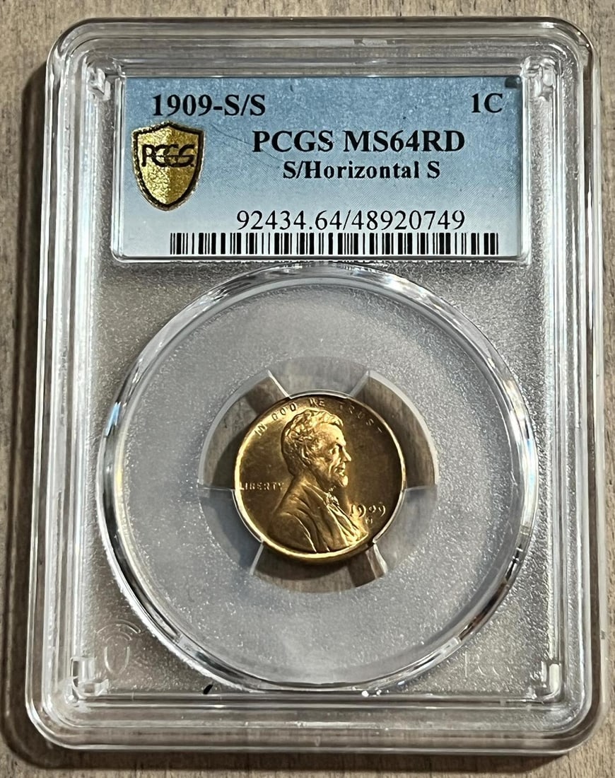 AUCTION SPOTLIGHT! 1909-S/S Wheat Cent in PCGS MS64RD Holder "S/Horizontal S (1 of 2)