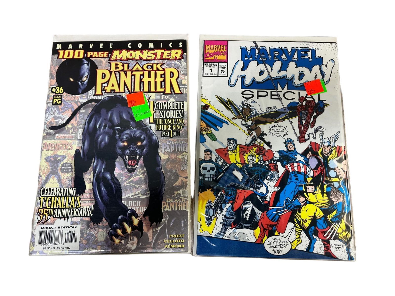 Marvel Holiday Special and 100 Page Monster Black Panther comic books (1 of 4)